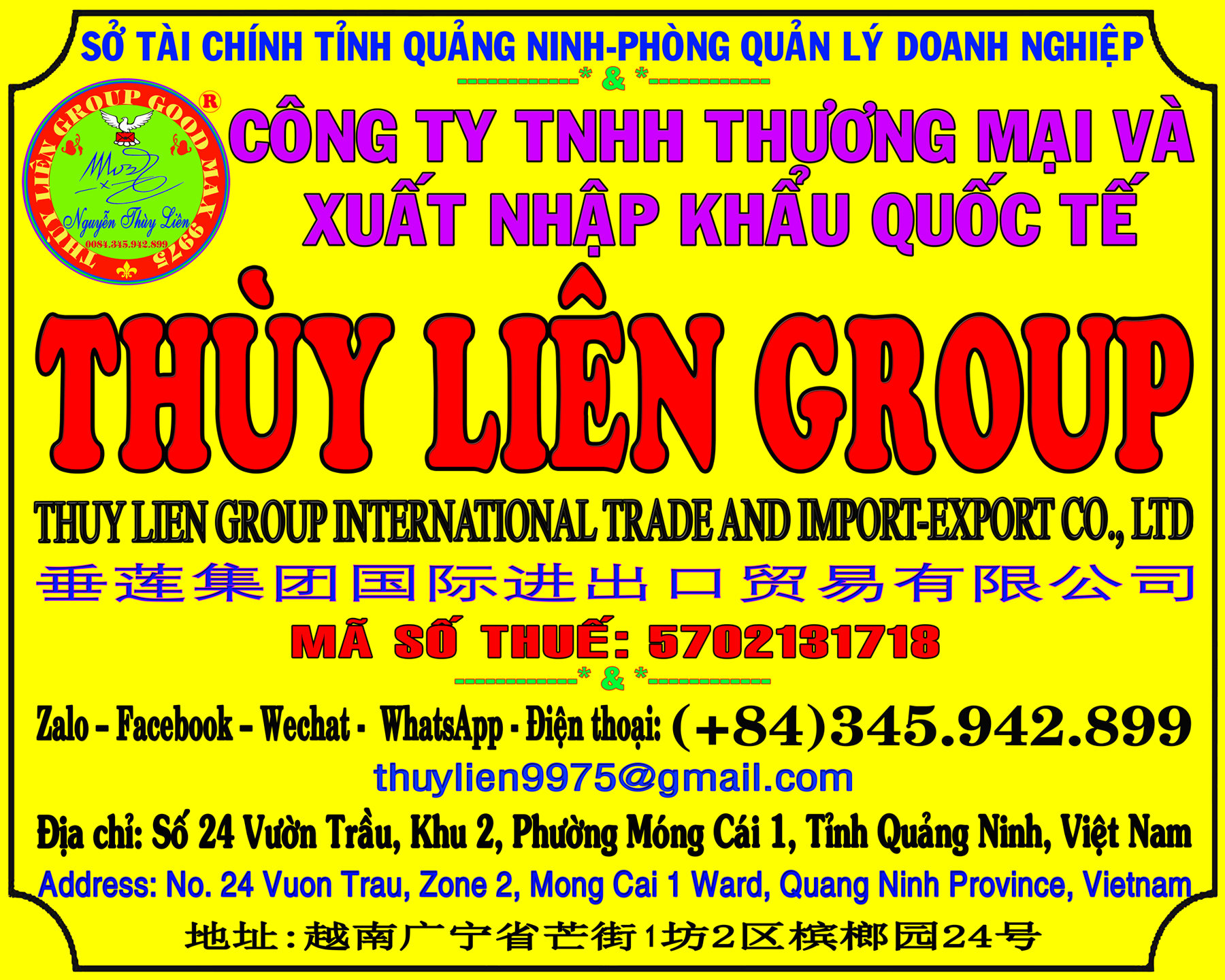 CÔNG TY TNHH THƯƠNG MẠI VÀ XUẤT NHẬP KHẨU QUỐC TẾ THÙY LIÊN GROUP
